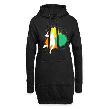 Volleyball Spieler Volleyballer - Hoodie-Kleid - Schwarz - Vorne