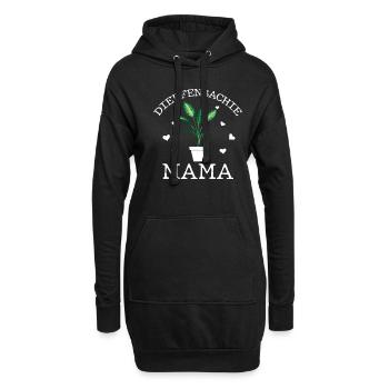 Dieffenbachia Mama - Hoodie-Kleid - Schwarz - Vorne