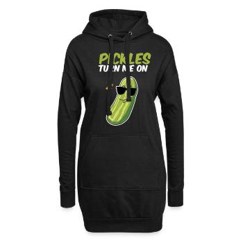 Pickles Turn Me On - Hoodie-Kleid - Schwarz - Vorne