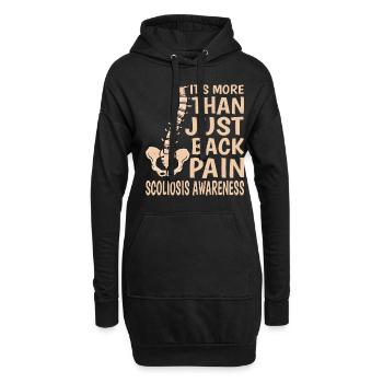 C’est plus qu’un simple mal de dos, la scoliose 5 - Sweat-shirt à capuche long Femme - noir - Devant