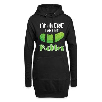 Im Here For The Pickles - Hoodie-Kleid - Schwarz - Vorne