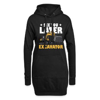 A plus tard Pelle - Sweat-shirt à capuche long Femme - noir - Devant
