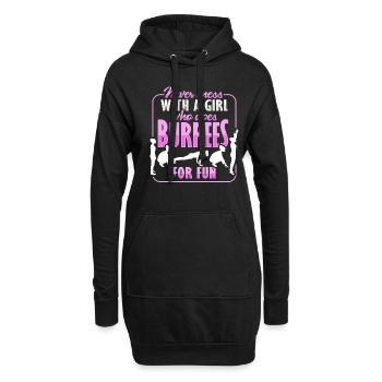 Burpees Girl Design pour femme aérobique - Sweat-shirt à capuche long Femme - noir - Devant