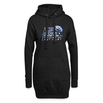 Ich Fische Ruten-fischer-fisch-fischer-lustiges - Hoodie-Kleid - Schwarz - Vorne