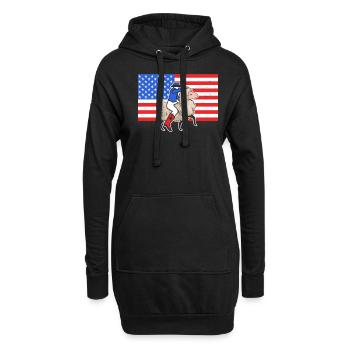Mouton Buster USA Flag Sheep Rider - Sweat-shirt à capuche long Femme - noir - Devant
