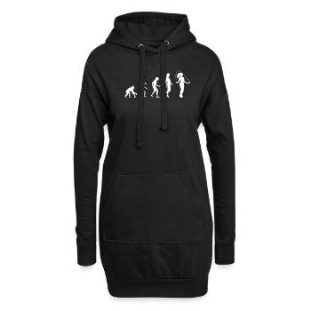 Evolution Seilspringen Frauen - Hoodie-Kleid - Schwarz - Vorne