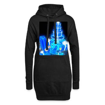 Weihnachten Weihnachtsbaum Schematic Blaupause - Hoodie-Kleid - Schwarz - Vorne