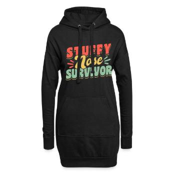 Stuffy Nose Survivor Shirt Geschenk - Hoodie-Kleid - Schwarz - Vorne