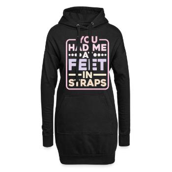 Tu m’avais aux pieds dans les sangles 9 - Sweat-shirt à capuche long Femme - noir - Devant