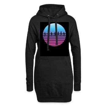 Fitness Roping - Corde à sauter au coucher du soleil - Sweat-shirt à capuche long Femme - noir - Devant