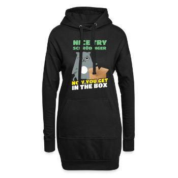 Nice Try Schrödinger Schrödinger's Cat - Hoodie Dress - black - Front