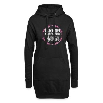 Berger allemand Mère Chien Chiens Cadeau - Sweat-shirt à capuche long Femme - noir - Devant