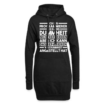 Programmieren Entwickler Coder Programmierer - Hoodie-Kleid - Schwarz - Vorne