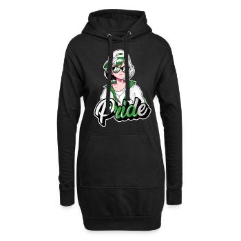 Demiromantischer Stolz Coole Anime Mädchen Demirom - Hoodie-Kleid - Schwarz - Vorne