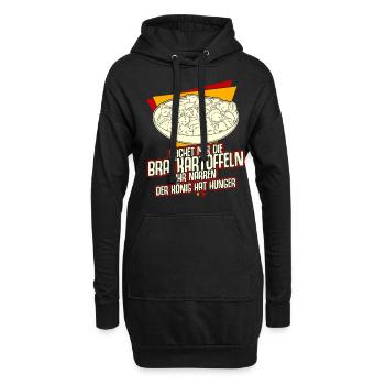 Bratkartoffeln Spruch Bratkartoffel - Hoodie-Kleid - Schwarz - Vorne