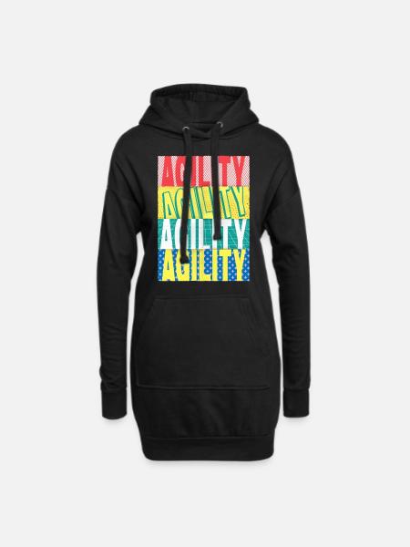Agility Hund Sport Hundesport Hundetraining - Hoodie-Kleid - Schwarz