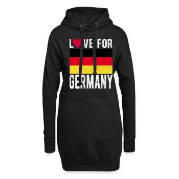 Drapeau de l’Allemagne - Sweat-shirt à capuche long Femme - noir - Devant