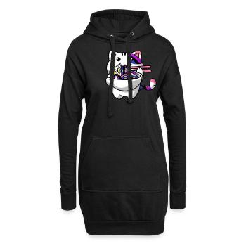 Genderfluid Stolz Kawaii Auto Ramen Nudeln Genderf - Hoodie-Kleid - Schwarz - Vorne