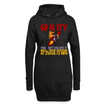 La gravité, vous ne pouvez pas y échapper 2 - Sweat-shirt à capuche long Femme - noir - Devant