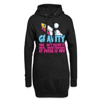La gravité, vous ne pouvez pas y échapper 4 - Sweat-shirt à capuche long Femme - noir - Devant