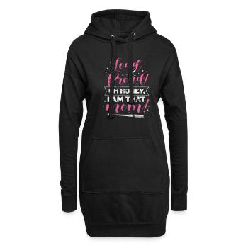 Mère de softball - Sweat-shirt à capuche long Femme - noir - Devant