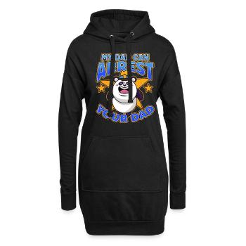 My Dad Can Arrest You Dad - Hoodie-Kleid - Schwarz - Vorne