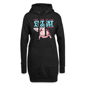 Axolotl Maman | Cadeau de Salamandre Axolotl - Sweat-shirt à capuche long Femme - noir - Devant