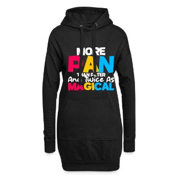 More Pan Than Peter And Twice As Magical 4 - Hoodie-Kleid - Schwarz - Vorne