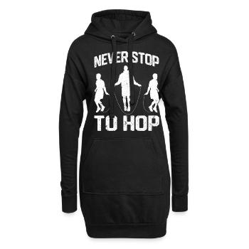Corde à sauter drôle Corde à sauter Corde à sauter sprin - Sweat-shirt à capuche long Femme - noir - Devant
