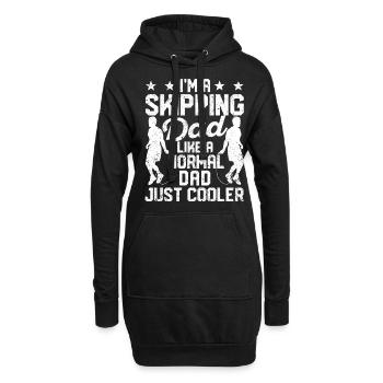 Drôle de corde à sauter corde à sauter papa corde à sauter - Sweat-shirt à capuche long Femme - noir - Devant