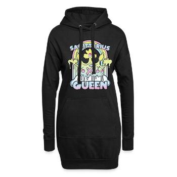Reine Sagittaire - Sweat-shirt à capuche long Femme - noir - Devant