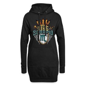 Skorpion Sternzeichen - Hoodie-Kleid - Schwarz - Vorne