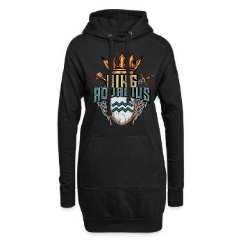 Wassermann Sternzeichen - Hoodie-Kleid - Schwarz - Vorne
