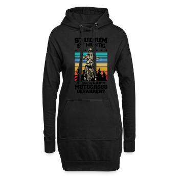 Dirtbike Motocross - Hoodie-Kleid - Schwarz - Vorne