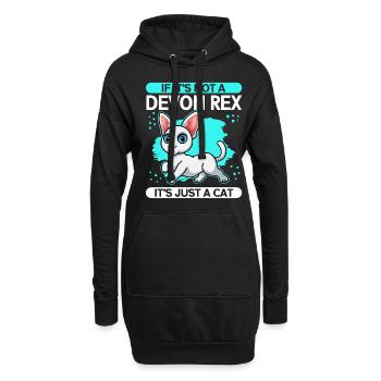 Devon Rex Cat Cat Owner Cat Gift - Hoodie Dress - black - Front
