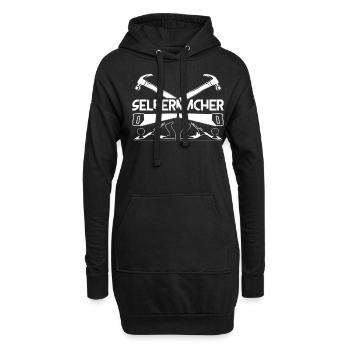 Heimwerken Selbermacher Heimwerker - Hoodie-Kleid - Schwarz - Vorne