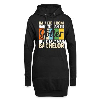 Student Akademiker Uni Abschlussfeier Bachelor - Hoodie-Kleid - Schwarz - Vorne