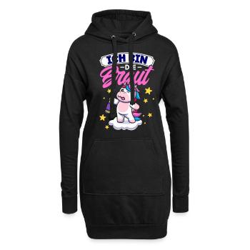 Ich Bin Die Braut Einhorn Jga - Hoodie-Kleid - Schwarz - Vorne