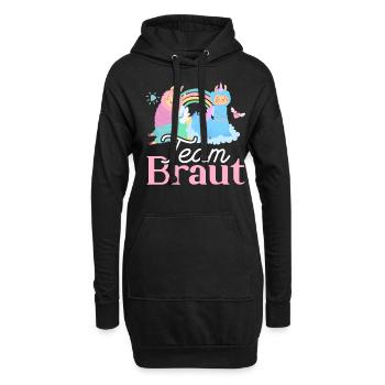 Team Braut ungesellinnen abschied Lama - Hoodie-Kleid - Schwarz - Vorne