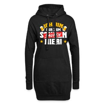 Ich Bin Nur zum Saufen Hier Jungeselle Jga - Hoodie-Kleid - Schwarz - Vorne