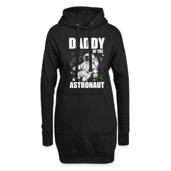 Papa Der Astronauten-liebhaber-raumschiff-galaxie - Hoodie-Kleid - Schwarz - Vorne