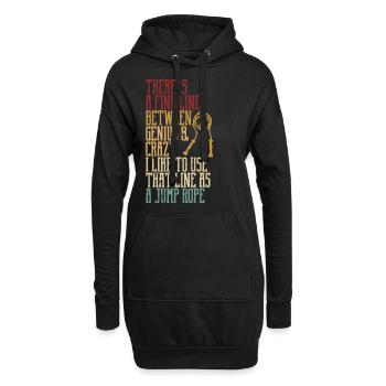 Drôle de corde à sauter corde à sauter corde à sauter - Sweat-shirt à capuche long Femme - noir - Devant