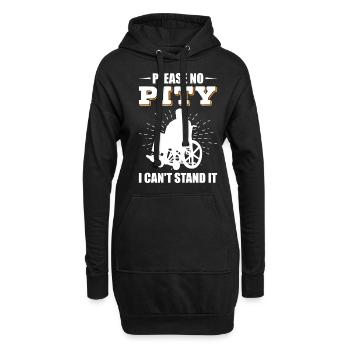 Drôle de lésion de la moelle épinière Coupe transversale du fauteuil roulant - Sweat-shirt à capuche long Femme - noir - Devant