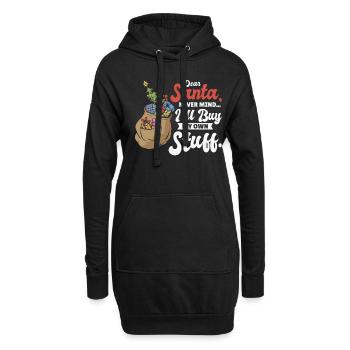 Lieber Weihnachtsmann Weihnachtsgeschenk-Feier - Hoodie-Kleid - Schwarz - Vorne