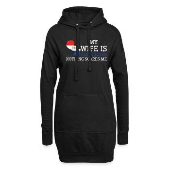 Rien ne me fait peur Femme paraguayenne Paraguay - Sweat-shirt à capuche long Femme - noir - Devant