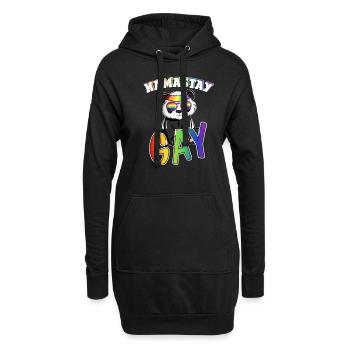 Self-Accepting Namaste Gay Meditator Colorful - Hoodie-Kleid - Schwarz - Vorne