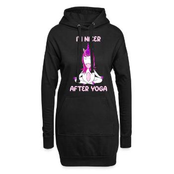 Magical I am Nicer After Yoga Unicorn Mystic - Hoodie-Kleid - Schwarz - Vorne