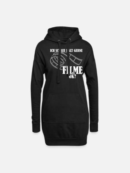 Filmabend Kinofilme Kino Heimkino Filme - Hoodie-Kleid - Schwarz