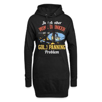 Drôles de panneurs d’or chercheurs d’or chercheurs d’or excavatrices - Sweat-shirt à capuche long Femme - noir - Devant