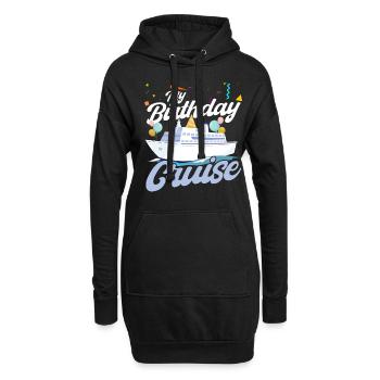 My Birthday Cruise - Hoodie-Kleid - Schwarz - Vorne